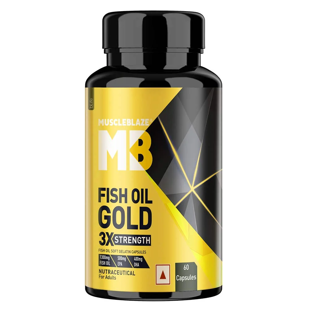 MuscleBlaze Gold Omega 60softgel |Omega 3